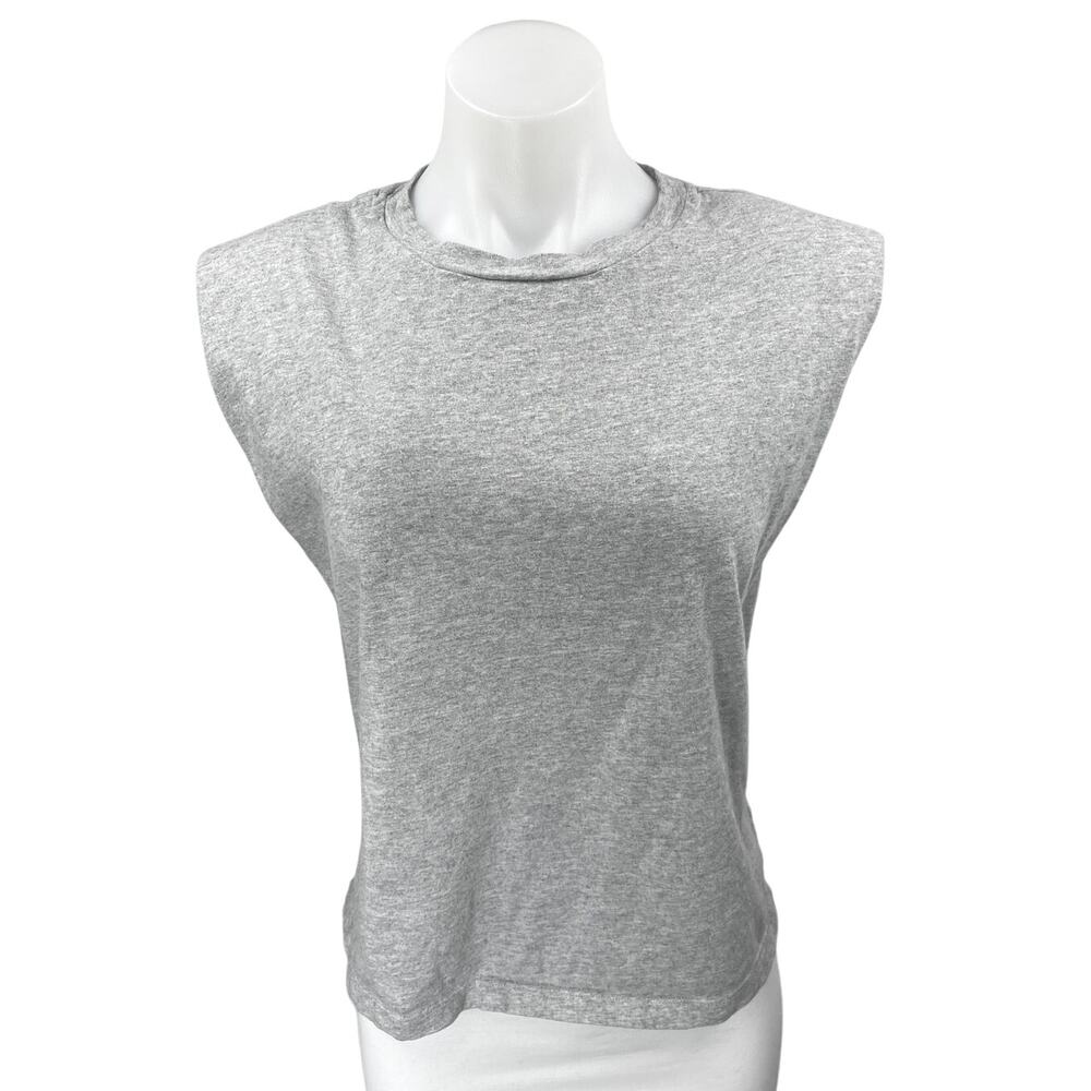 Allsaints Women's Gray Knit Sleeveless Cami Camisole Muscle Tee Tank Top Size M